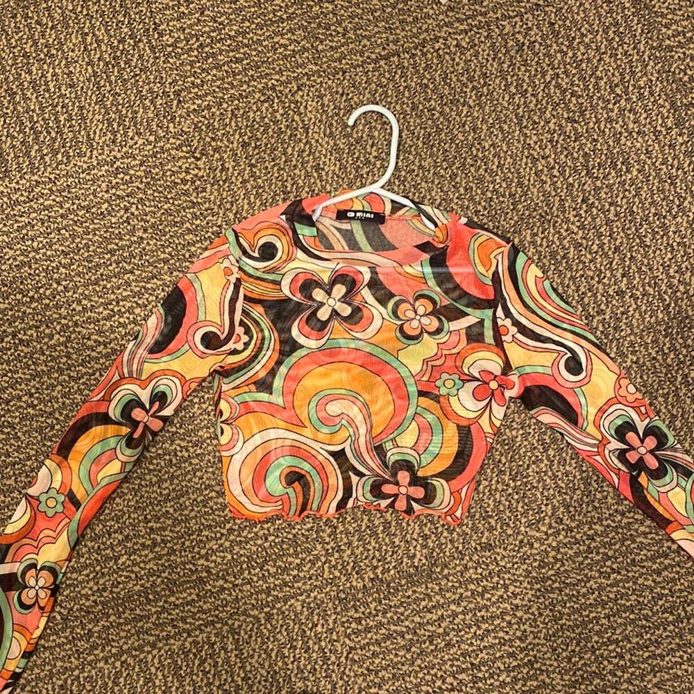 Sheer hippie esc top